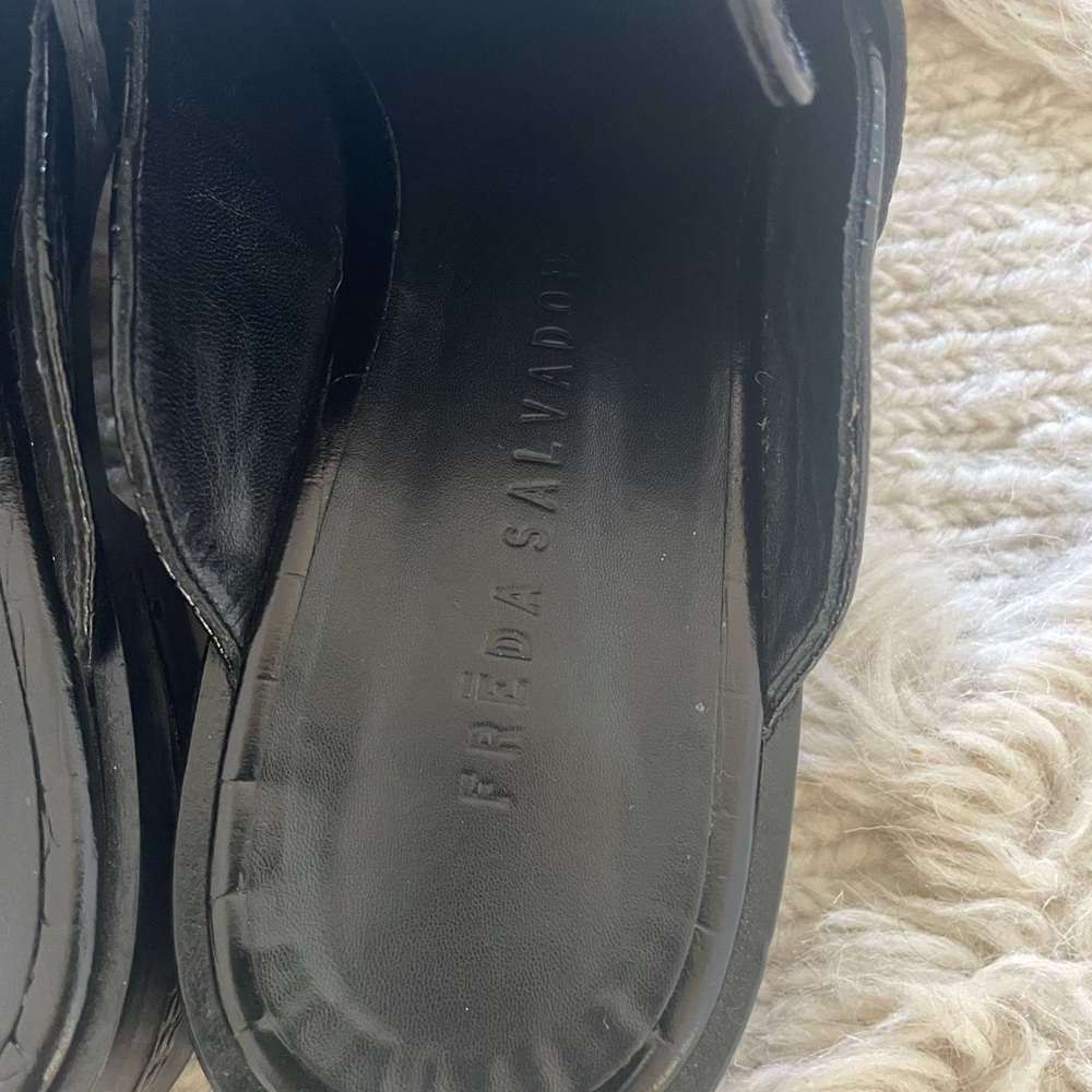 Freda Salvador Keen mule black croc size 10.5 - Picture 5 of 6